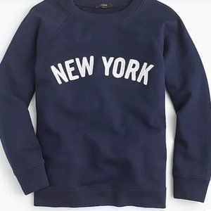 J Crew New York Sweatshirt Size Medium Navy Blue
